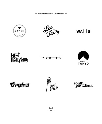 Neighborhoods of Los Angeles agency culture digital graphic design illustration illustrator logo los angeles print typography vector