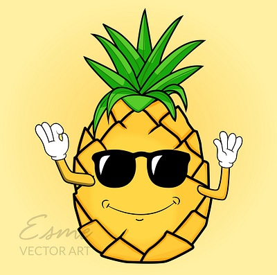 Pineapple cartoon cartoon design graphic design illustration illustrator vector