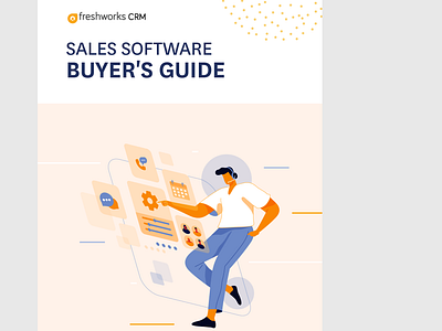 Freshworks CRM - Sales Software Buyer's Guide buyers guide crm ebook freshsales freshworks graphic design illustration prasanna venkatesh venkatesh prasanna