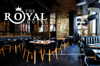 The Royal Hotel - Logo Branding Design for a Hotel 3d animation brand design branding design flayer graphic design hotels identity illustration logo logo design motion graphics photoshop ui vector