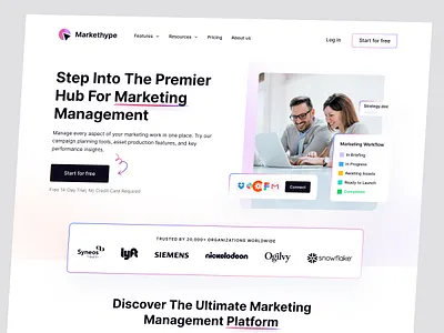 Marketing Management Landing Page business kanban landing page management marketing marketing management planning project management project management tool software task list task management team management website tech workflow automation