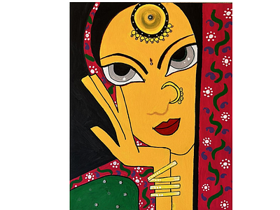 Madhubani paintaing art colour paintaing sketch ui ux