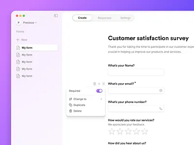 NicelyFormed early UI exploration form forms saas ui