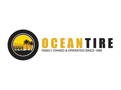 Ocean Tire Logo branding design graphic design illustration logo typography vector