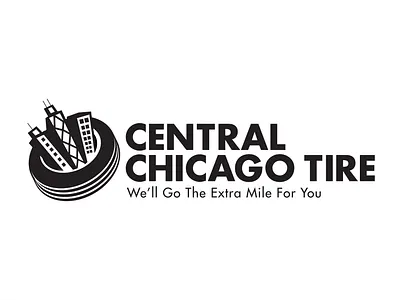 Central Chicago Tire Logo branding design graphic design illustration logo typography vector