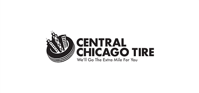 Central Chicago Tire Logo branding design graphic design illustration logo typography vector