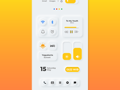 Mobile Apps UI - Home Screen app branding design figma idea mobileapp ui ui design vector white yellow