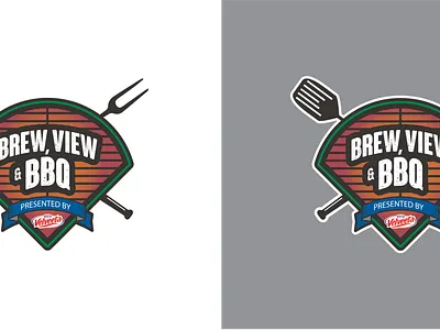Brew, View & BBQ Logo branding design graphic design illustration logo typography vector