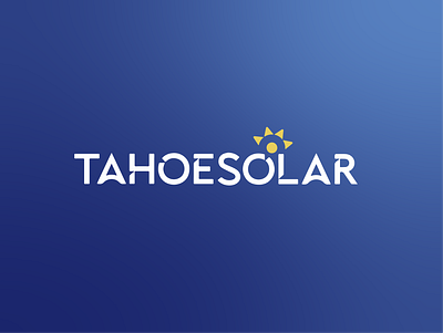Tahoe Solar logo branding design graphic design icon illustration logo minimal typography