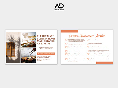 Summer Maintenance Checklist branding design design art graphic design illustration logo photoshop portfolio ui vector