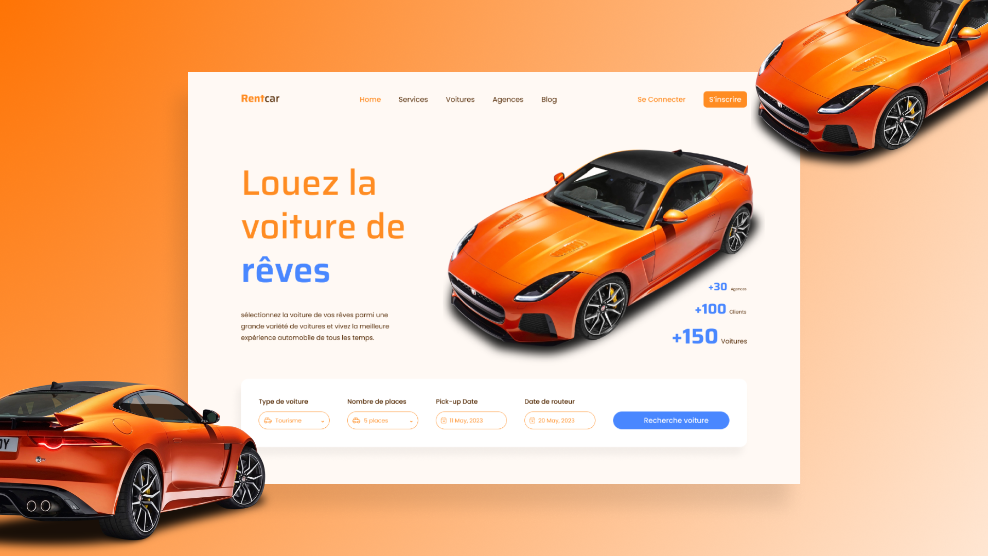 Car rental website design | UI Design car rental car website landing page trend ui ui web design
