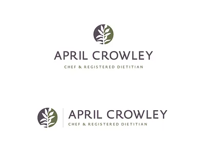 April Crowley Chef & Registered Dietitian Logo branding design graphic design illustration logo typography vector