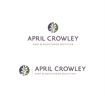 April Crowley Chef & Registered Dietitian Logo branding design graphic design illustration logo typography vector