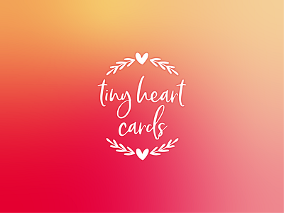 Tiny Heart Cards logo branding design graphic design icon illustration logo minimal typography vector