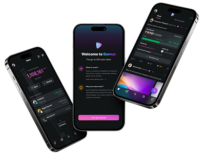 Damus iOS nostr client colors damus design ios nostr product design ui uiux