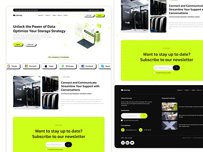 Durney Landing Page Web Design design illustration logo ui ux vector web desi web design