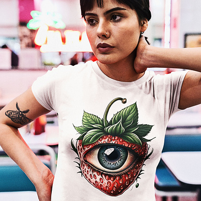 Strawberry T-Shirt Design apparel clothing fashion illustration streetwear t shirt t shirt design