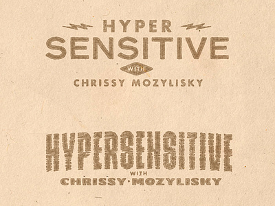 Roughs from Hypersensitive Podcast grain hypersensitive noise patina presentation retro rough texture tgts truegrittexturesupply typography vintage weathered wordmark