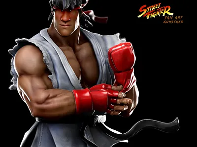 My stylized Ryu 2d 3d character design design illustration modeling