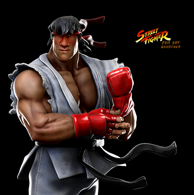 My stylized Ryu 2d 3d character design design illustration modeling