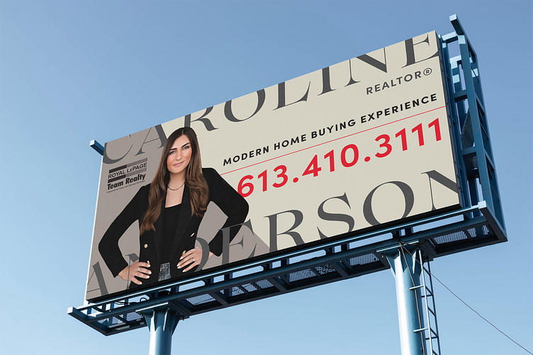 Billboard design for Canadian Realtor by Amanda DeWoody on Dribbble