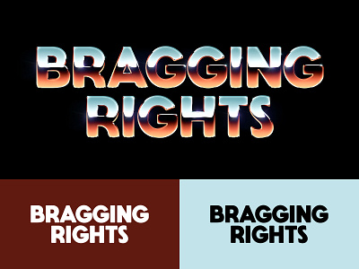 Bragging Rights Amusements logotype arcade bragging bragging rights chrome graphic design logo logo design logotype rights video game vintage