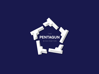 Penta Gone blue graphic design logo