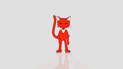 Leo the cat! 2d 2danimation animated gif animation characterdesign cutout cutoutanimation illustration