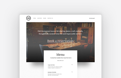 F&B Restaurant branding canada design digital design graphic design landing page long scroll restaurant typography ui ux webpage website
