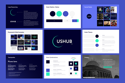 USHUB Brand Guidelines app branding design graphic design illustration logo typography ui ux vector