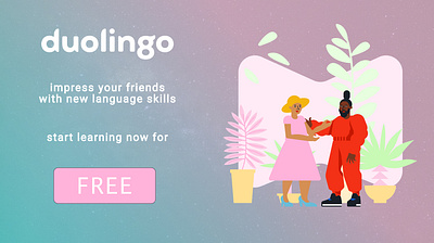 duolingo - landing page branding challenge design logo ui ux