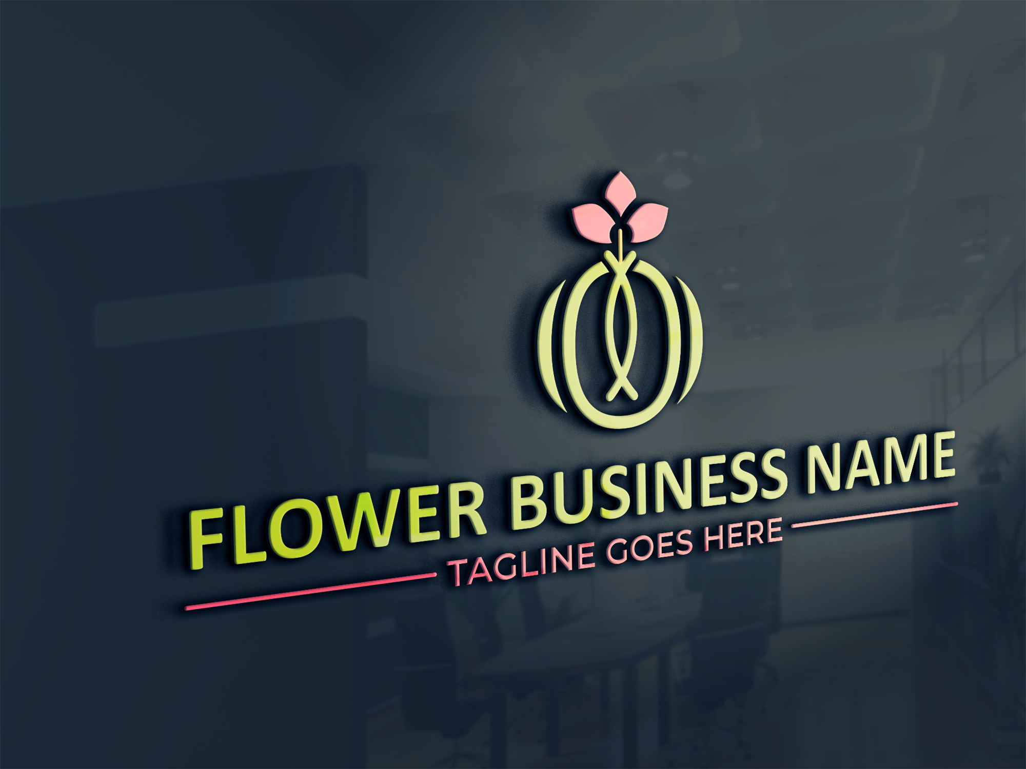 Modern Flower Shop Logo Design