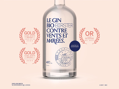 Birster Organic Gin — Packaging & Hero branding design interaction design typogaphy typography ui ux web