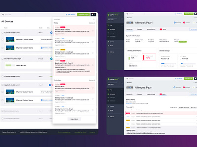 Epiphan Cloud – Alerts components alerts cloud epiphan interface platform ui ui design