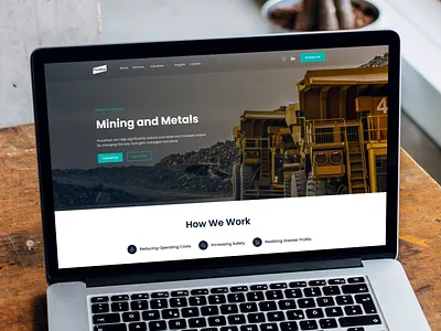 Re-design Landing Page Proudfoot: Mining & Metals Page design landing page ui uiux ux web design