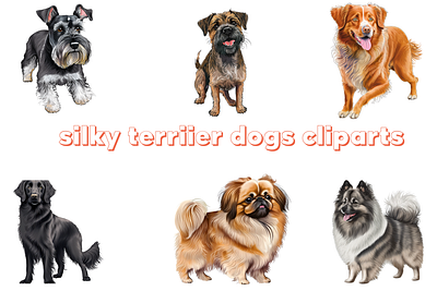 SILKY TERRIIER DOGS CLIPARTS dogs silky terrier