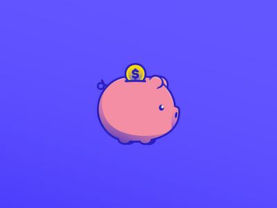 Piggy Bank animal coin cute finance illustration logo money pig piggy piggy bank vector vector art