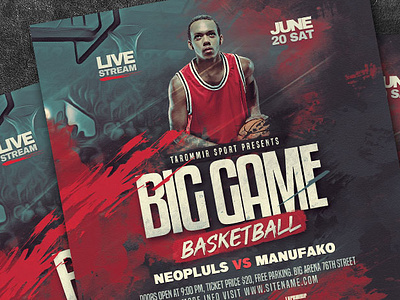 Big Game Basketball Flyer basketball flyer basketball instagram college basketball court download dunk event flyer game graphic march madness nba poster psd slam dunk sport flyer