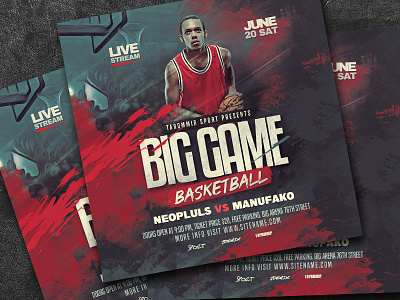 Big Game Basketball Flyer basketball flyer basketball instagram college basketball court download dunk event flyer game graphic march madness nba poster psd slam dunk sport flyer