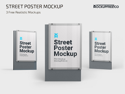 Street Poster Mockup free freebie hanging mockup mockups outdoor photoshop poster posters psd street template templates