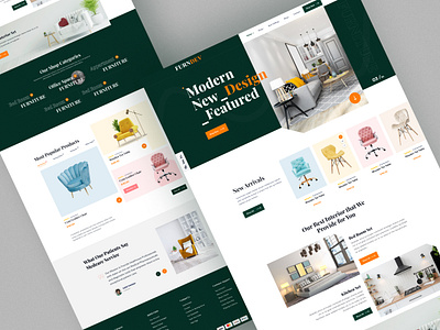 Furniture eCommerce Website Design, Decor Landing Page chair clean decor landing page ecommerce website furniture furniture website home page homedecor interior architecture interior design landing apge living room marketplace responsive room shop sofa store web webdesign