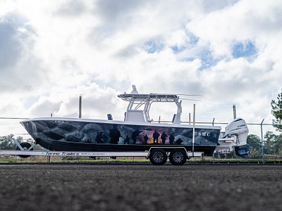 USMC Boat Wrap Design boatdesign design graphic design wrap wrapdesign