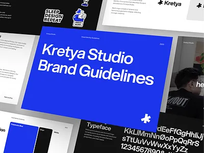 Kretya Rebranding - Brand Guidelines bold brand brand guide brand guidelines brand identity brand positioninv branding brutalism clean fun guide identity identity guidelines kretya logo logo design logo mark studio visual visual identity