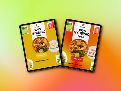 Hygienic food offer banner design