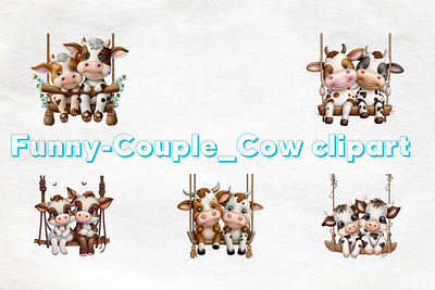 Funny Couple Cows clipart couple cow clipart cow clipart funny cow