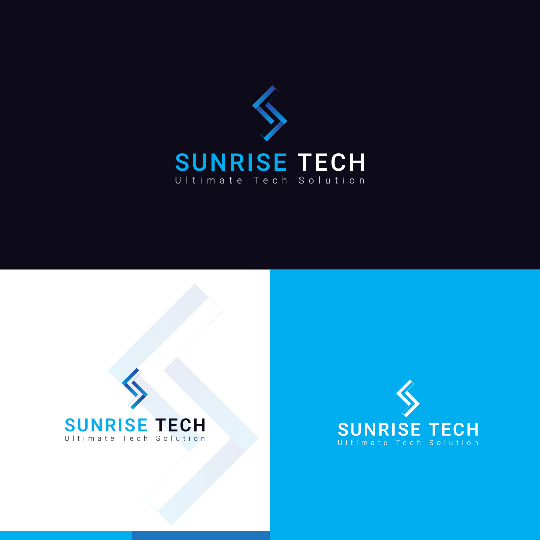 Sunrise Tech: Inspiring Technology Logo logoinspiration