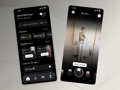 AI-Powered Fashion Stylist app ai app appdesign design superdribbbs ui userinterface