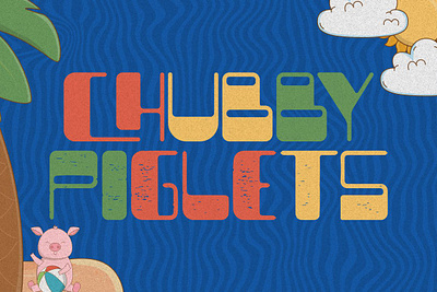 Free Funky Display Font - Chubby Piglets comic font free font