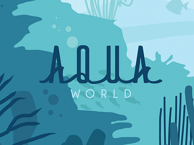 Aqua World Rebrand Concept branding digital art graphic design illustration logo
