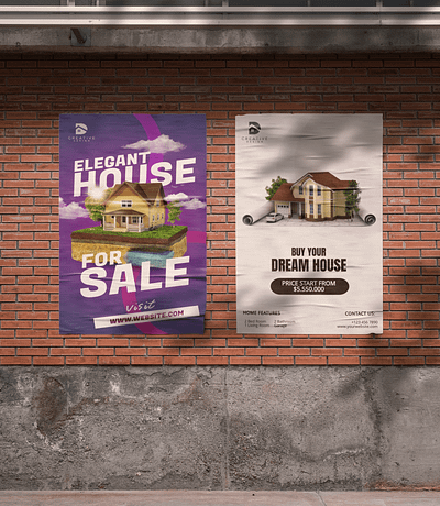 Real Estate Poster Mockup Design